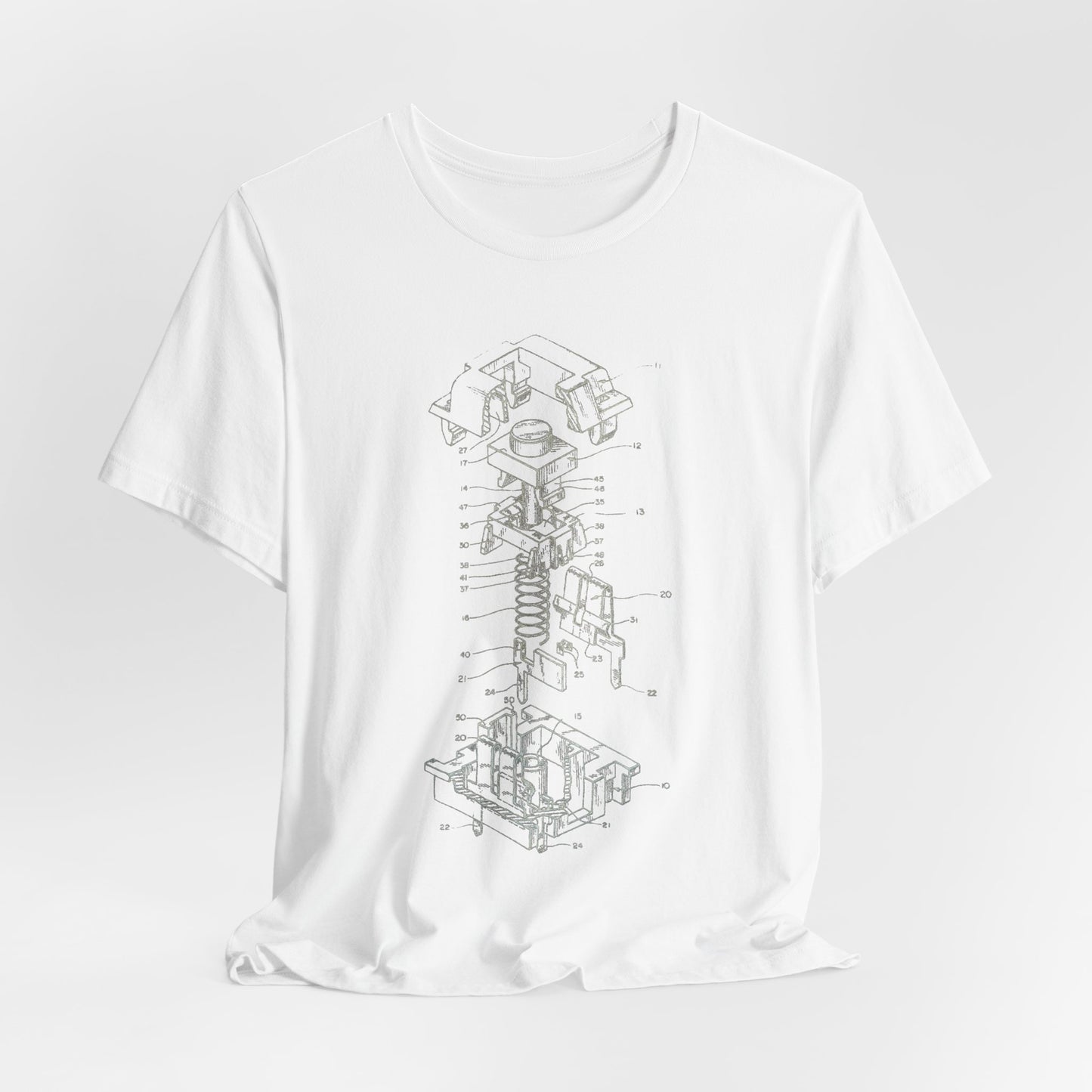 Mechanical Keyboard Switch Blueprint Tee - Akram