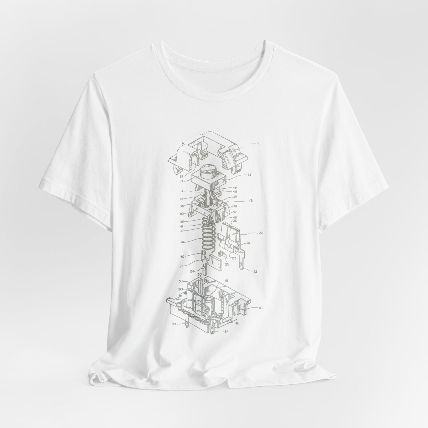 Mechanical Keyboard Switch Blueprint Tee - Akram