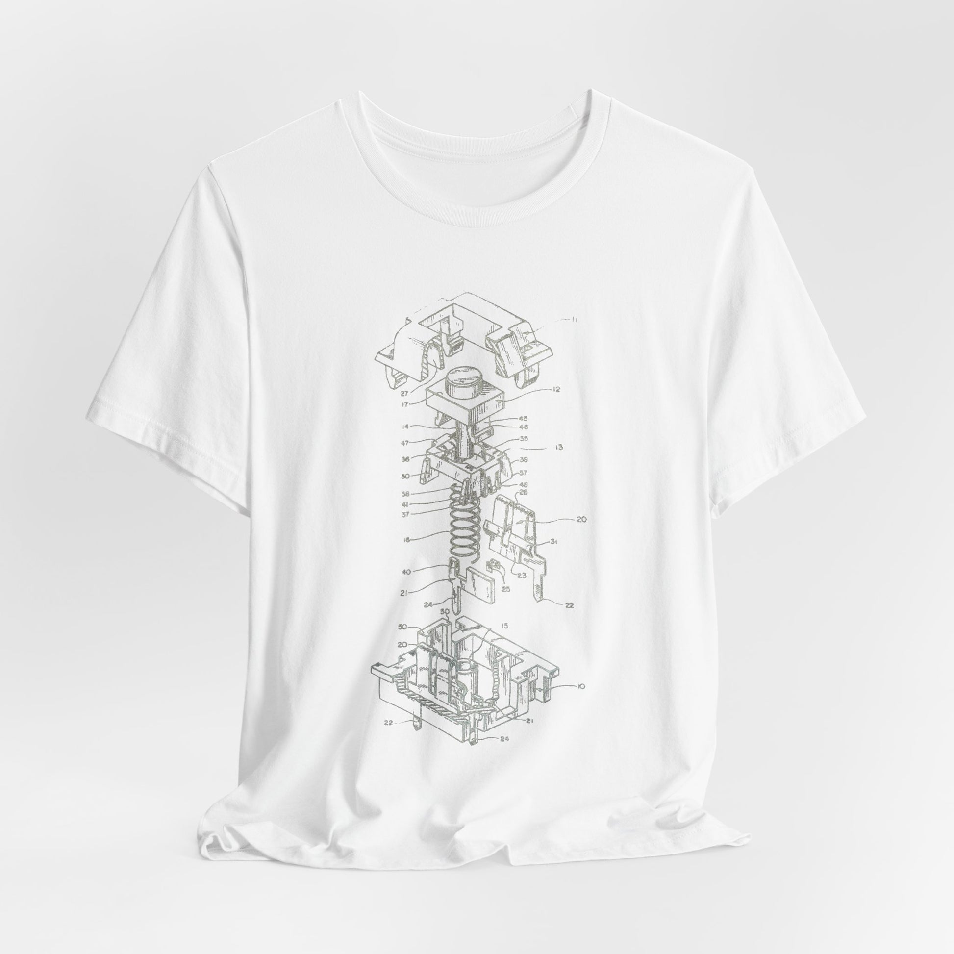 Mechanical Keyboard Switch Blueprint Tee - Akram