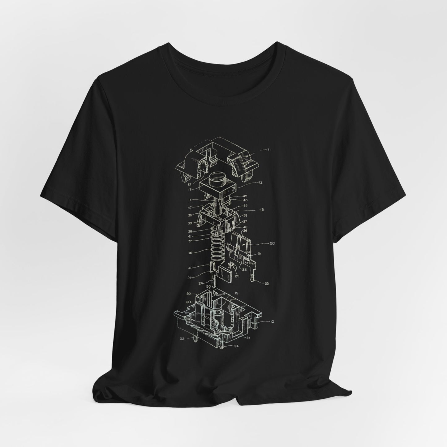 Mechanical Keyboard Switch Blueprint Tee - Akram