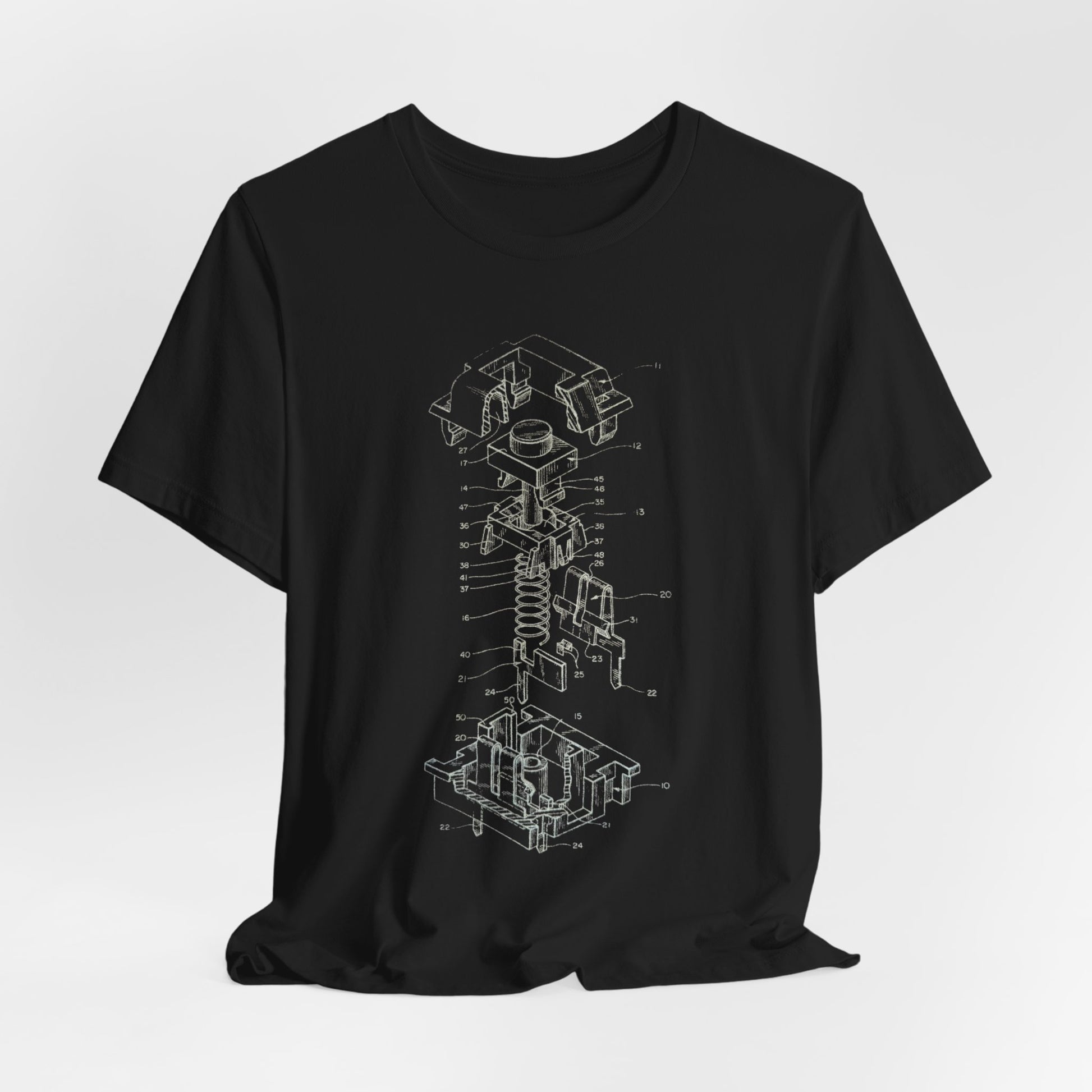 Mechanical Keyboard Switch Blueprint Tee - Akram