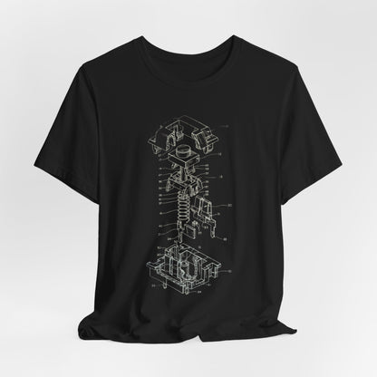 Mechanical Keyboard Switch Blueprint Tee - Akram