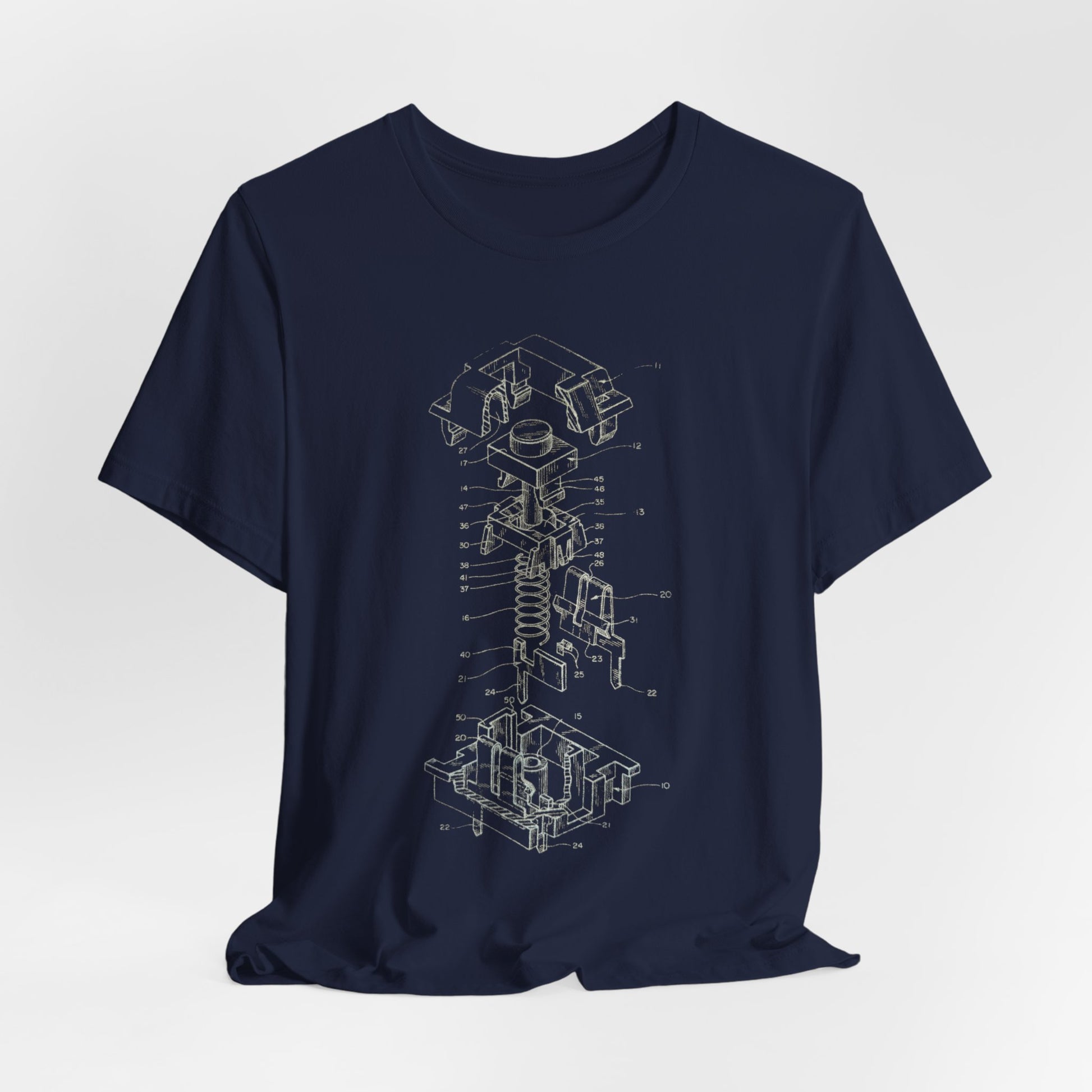 Mechanical Keyboard Switch Blueprint Tee - Akram
