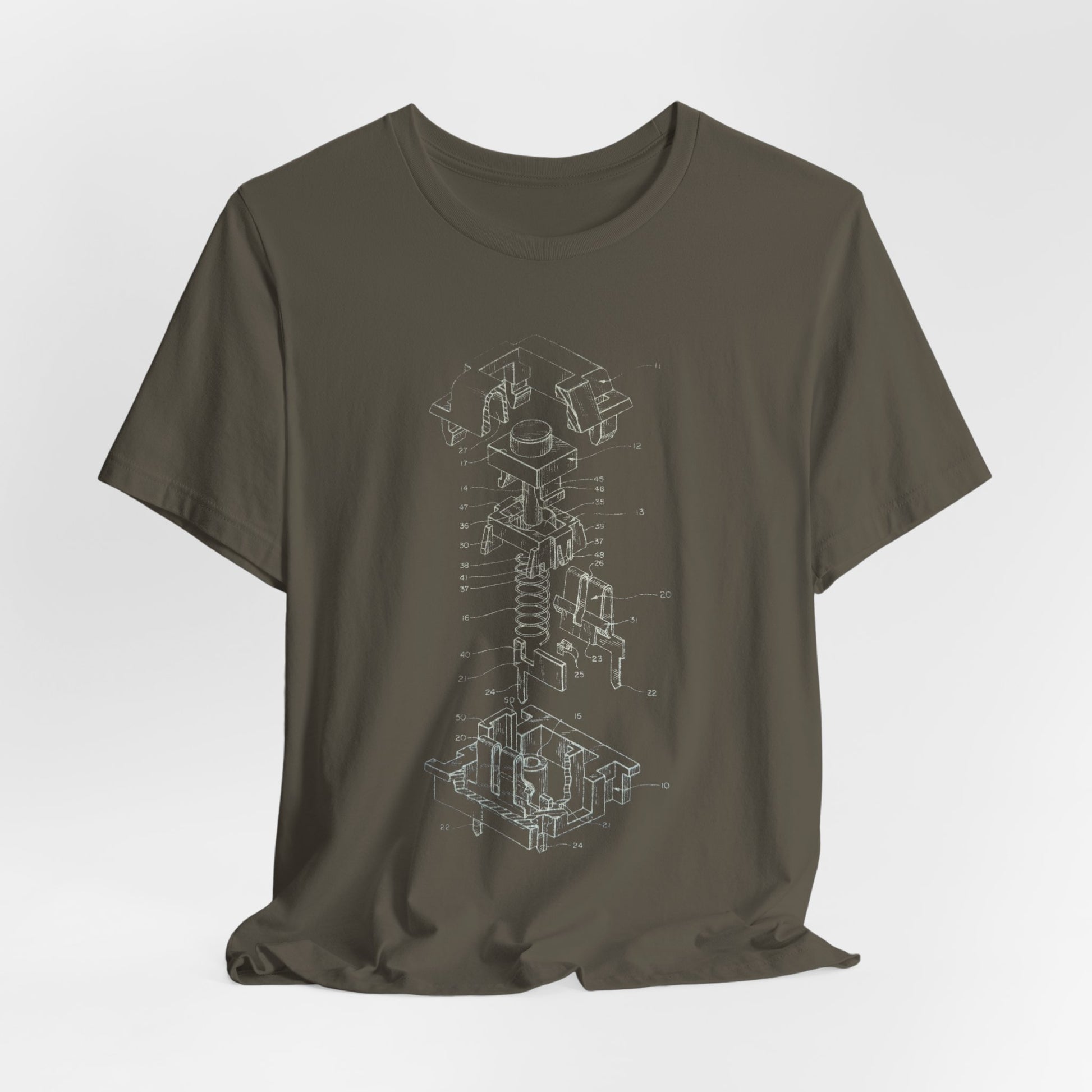 Mechanical Keyboard Switch Blueprint Tee - Akram