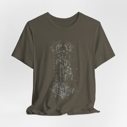 Mechanical Keyboard Switch Blueprint Tee - Akram