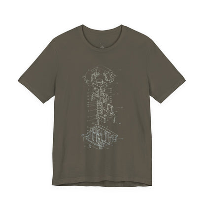 Mechanical Keyboard Switch Blueprint Tee - Akram