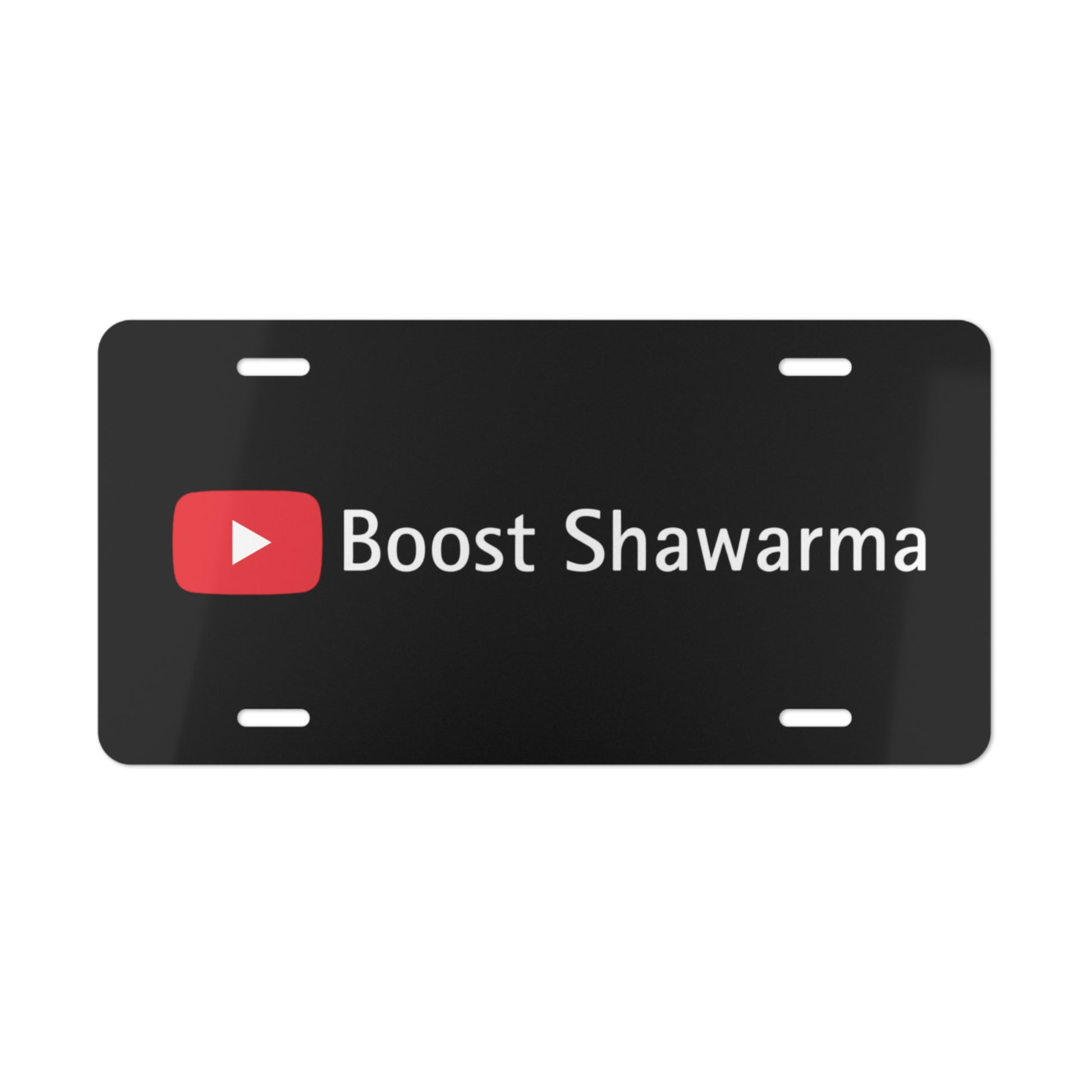 Vanity Plate - "Boost Shawarma" YouTube Style | Novelty License Plate Decor - Akram