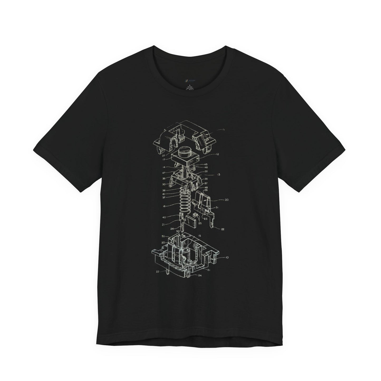 Mechanical Keyboard Switch Blueprint Tee - Akram