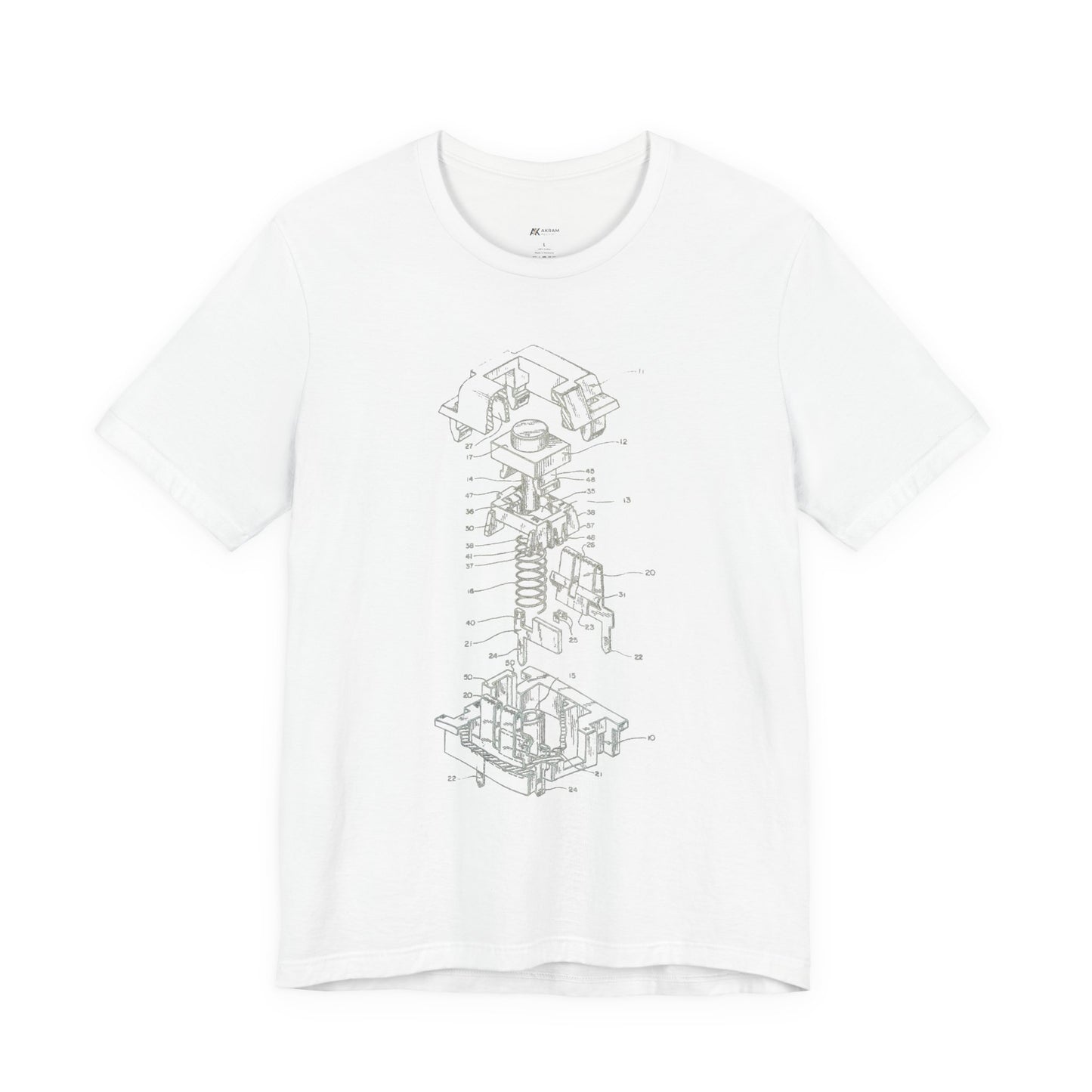Mechanical Keyboard Switch Blueprint Tee - Akram