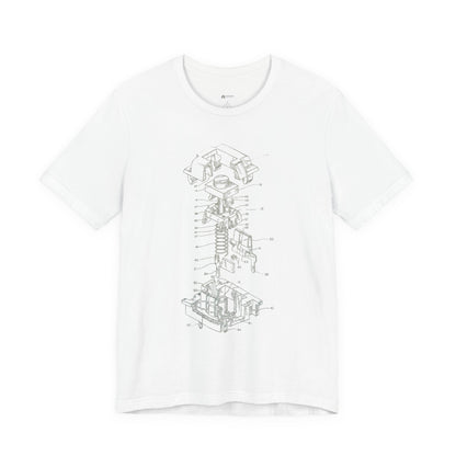 Mechanical Keyboard Switch Blueprint Tee - Akram